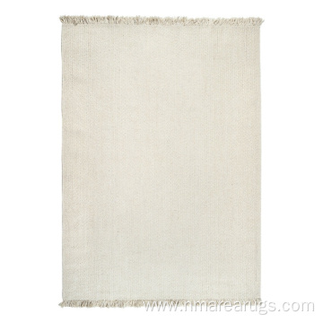 Cream braided Wool area rugs